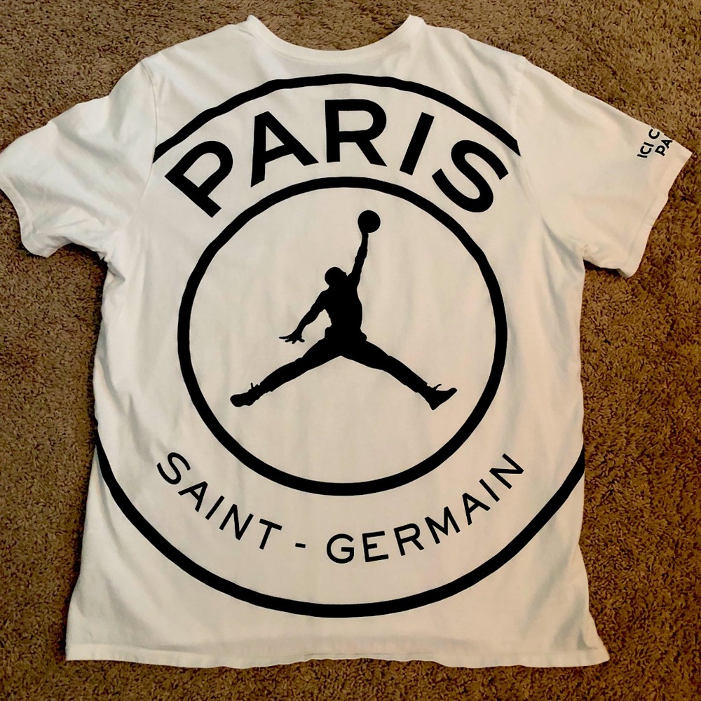 PSG x Jordan white short sleeve t shirt